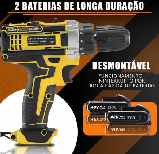 Furadeira e parafusadeira sem fio 48V MAX