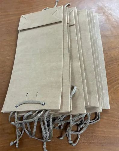 Sacola Kraft 18x8x39 para 2 Garrafas RF 075 com 10 und