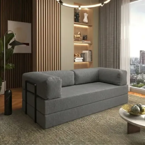 Sofá Cama Itália 1,80 m (Expansível) Bouclé D33  Novo! Pronta Entrega!