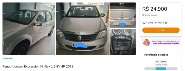 Renault Logan Expression Hi-flex 1.6 8V 4P 2012