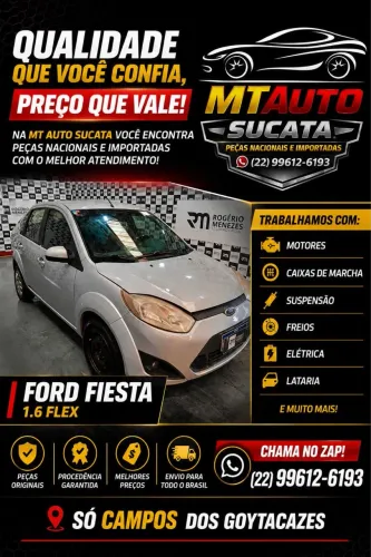 Sucata Fiesta sedan 2013 1.6 disponível para venda de peças .