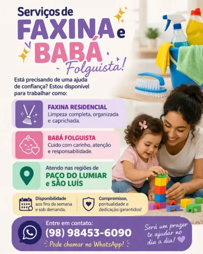 Babá e Faxineira 