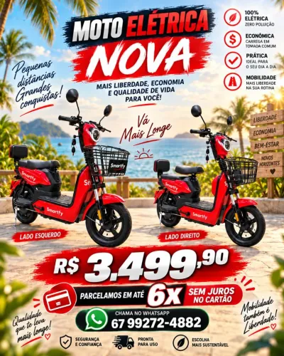 MOTO ELÉTRICA SMARTFY NOVA Entregamos