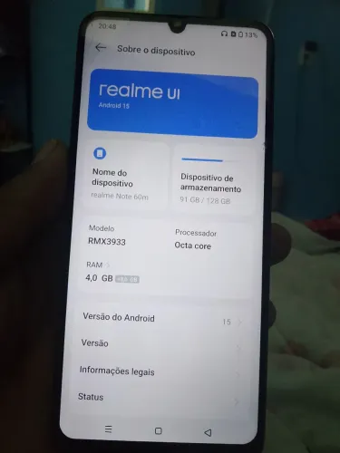 VENDO CELULAR REALME NOTE 60 IMPERMEÁVEL TENHO CAIXA 