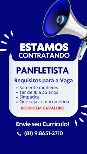 VAGA PARA PANFLETAGEM