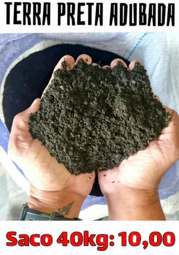 Terra Preta Adubada ensacada 40kg por 10 reais.