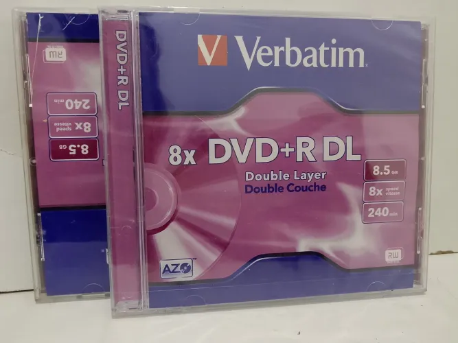 Verbatim Discos(2) DVD+R DL Dual Layer 8X 8.5GB 240min
