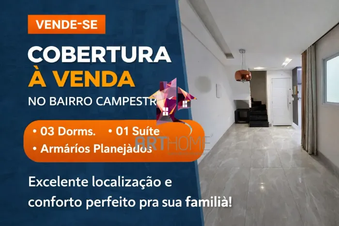 Cobertura à venda no Campestre, Santo André  90 m², residencial
