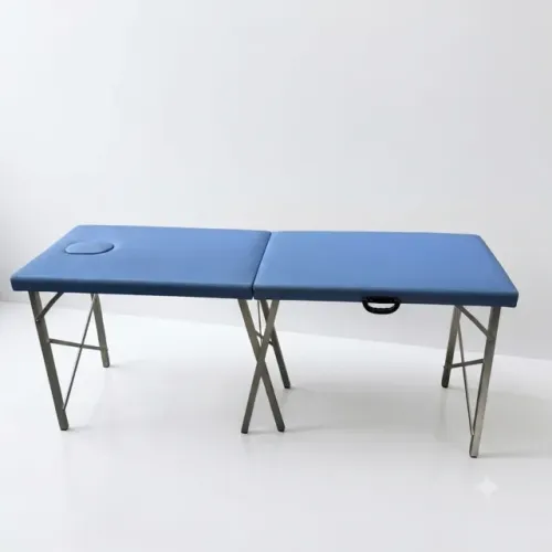 Maca Portátil Dobrável Vira Maleta Azul - Com 4 Rodinhas (Estrutura De Metal) 1,80m