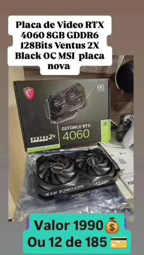 Placa de Video RTX 4060 8GB GDDR6