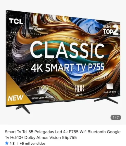 Smart tv 4k 55 polegadas 
