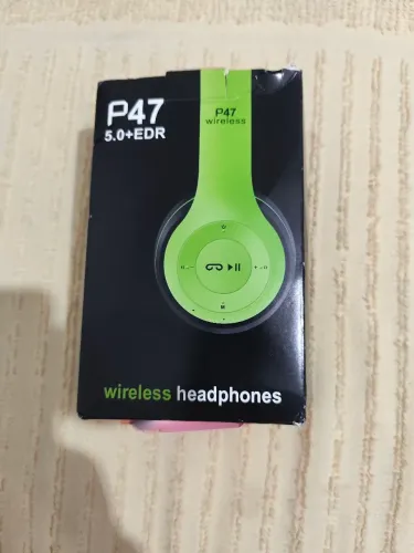 Fone de ouvido bluetooth sem fio com entrada para cartão de memória de e cabo de audio