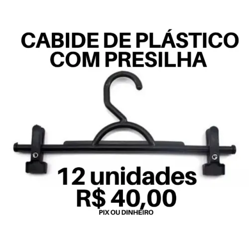 Cabide com presilha - cabide de presilha - cabide saia - cabide com prendedor