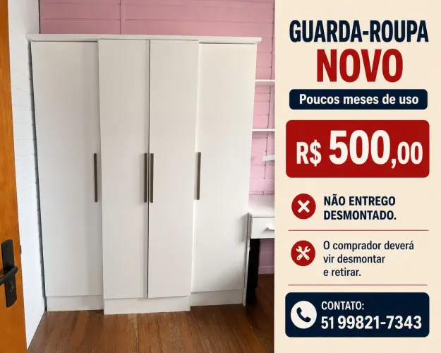Guarda roupa de 6 portas