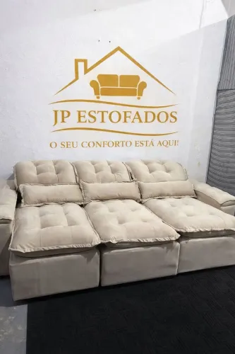Sofás retrátil e reclinável com pillow top A pronta entrega 