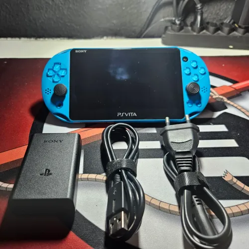 Playstation Vita (PS Vita) Slim Aqua Blue + case original 