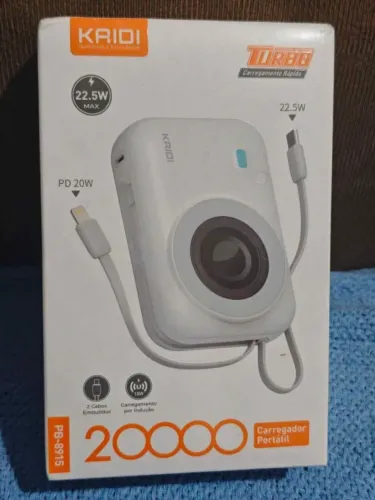 Carregador Portátil Estética de Câmera Fotográfica 20.000mAh (KAIDI PB-8915)