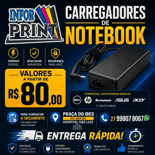 Fonte de Notebook - Solicite seu modelo e marca
