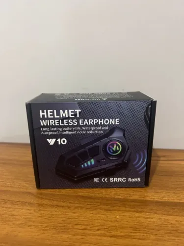 ? Fone Bluetooth Capacete Y10 | 30H Bateria | À Prova D'água | Mãos Livres