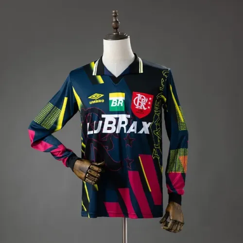 Camisa Flamengo Manga Longa Retrô Goleiro 1995
