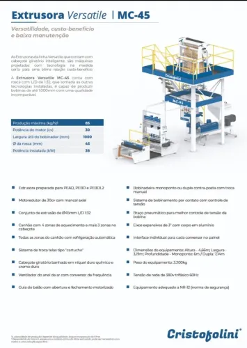 Extrusora mc 45 cristofolini