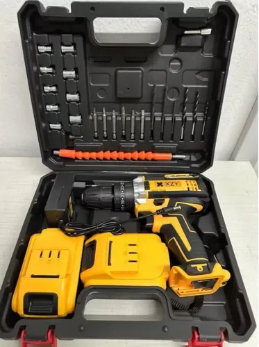 Parafusadeira e Furadeira a Bateria 48V com Maleta e Acessórios - Nova