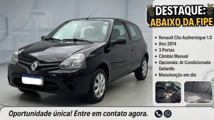 Renault Clio Authentique 1.0/1.0 Hi-power 16V 3P 2014