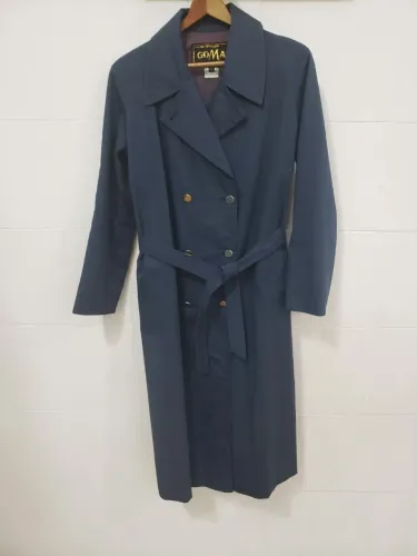 Sobretudo vintage azul marinho marca Goma tamanho 46