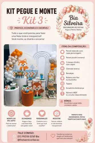 Pegue e monte/ Decoração de festa no local/ Jacarepagua Anil RJ