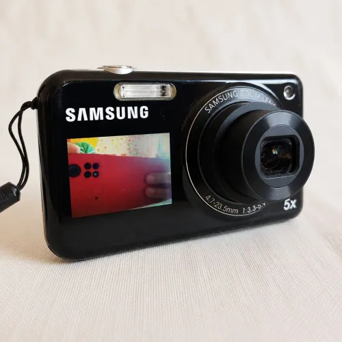 Câmera Digital Samsung PL120 Dual View 14.2MP Zoom 5x Selfie Completa