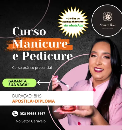 Curso - Presencial - Manicure e Pedicure - No Setor Garavelo