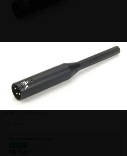 Microfone Condensador DBX RTA-M Preto Omnidirecional XLR