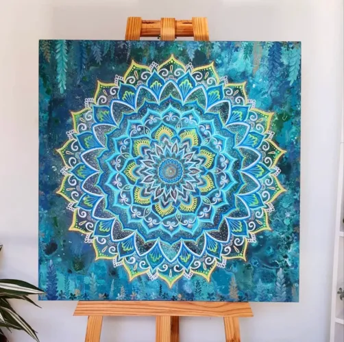 Quadro Jardim Secreto: 80cm x 80cm