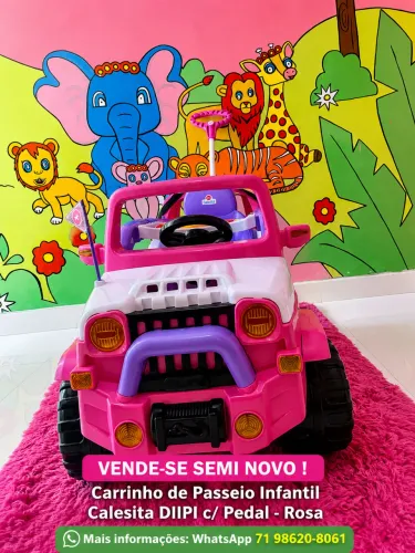 Carrinho de Passeio Infantil Calesita Diipi Rosa - Seminovo