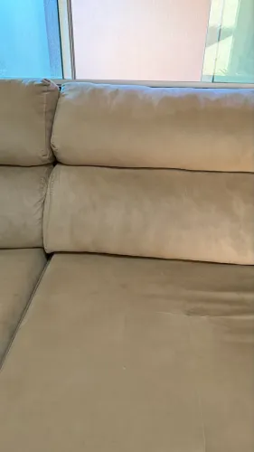 Sofá retrátil e inclinável 2,60 bege