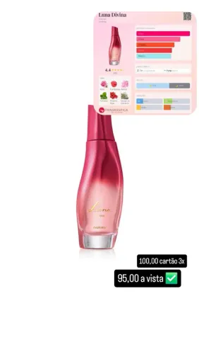 Perfume feminino luna divina natura