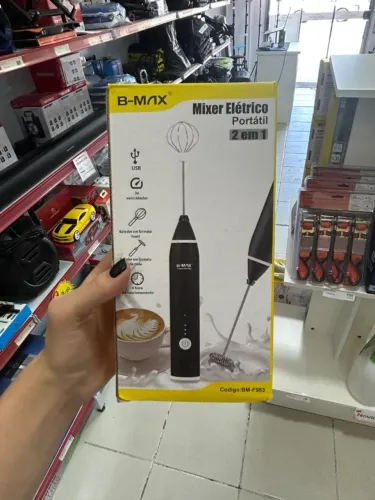 Mixer Elétrico Portátil Recarregável 3 Velocidades