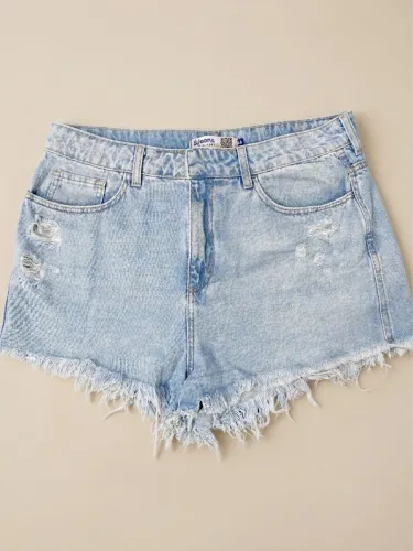 short jeans feminino c&a destroyed 44