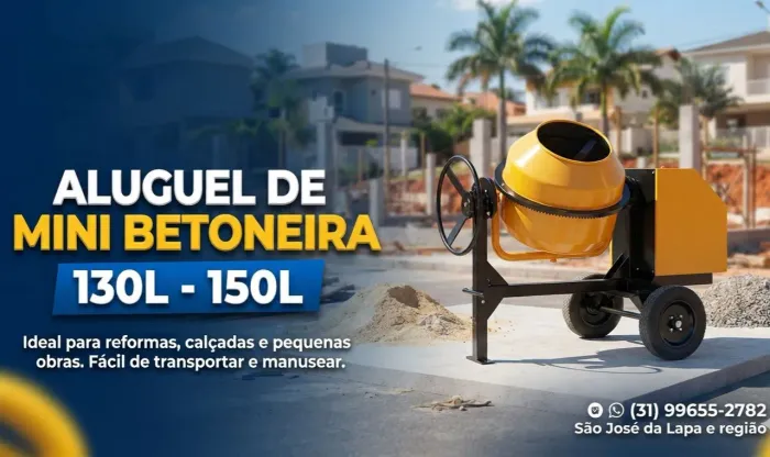 Aluguel de mini betoneira