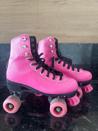 Patins feminino rosa 