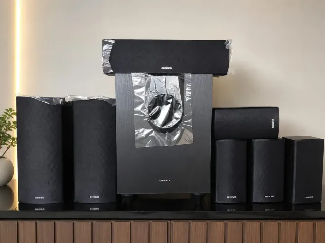 Kit 7 caixas Acústicas OnKyo p/ Home theater + Subwoofer