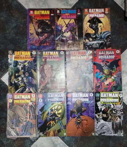Batman vs Predador coleção completa antiga Ed. Abril 1992/96