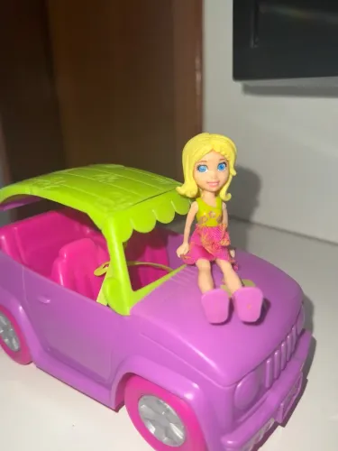Polly Pocket carrinho conversível rosa original Mattel + Polly