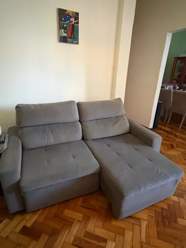 Sofá Retrátil Tok&Stok 2m Cinza - Confortável (leia descrição)