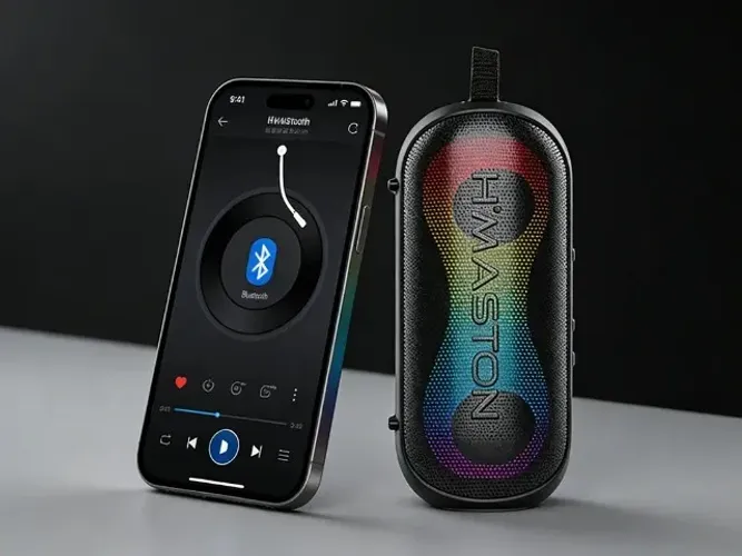 H?Maston TN43 Caixa de Som Bluetooth 40W com Iluminação RGB