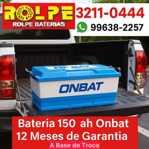 Bateria 150Ah ONBAT | Caminhão Ônibus Trator