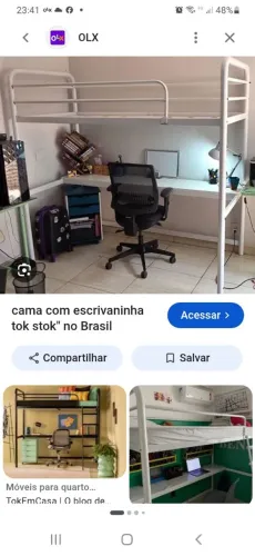 Cama escrivaninha Tok Stok