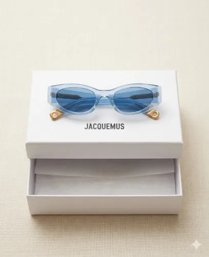 Óculos Jacquemus Original Azul - Modelo Ovale Baci - Novo Na Caixa