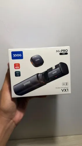 MICROFONE SEM FIO JOOG MICPRO VX1 KIT 2 USB-C ORIGINAL