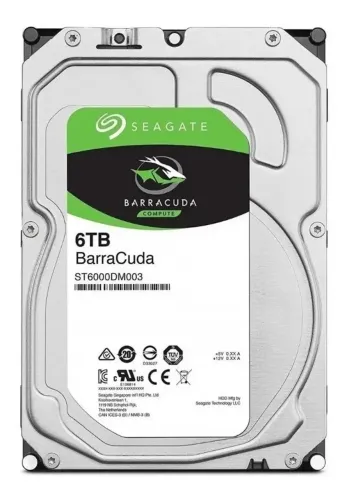 HD 6TB Disco Rígido Interno Seagate Barracuda St6000dm003 6tb Cinza